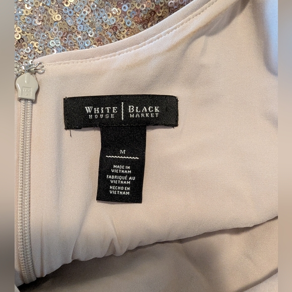 WHBM Gold Sequin Mini Dress Medium - Picture 6 of 8